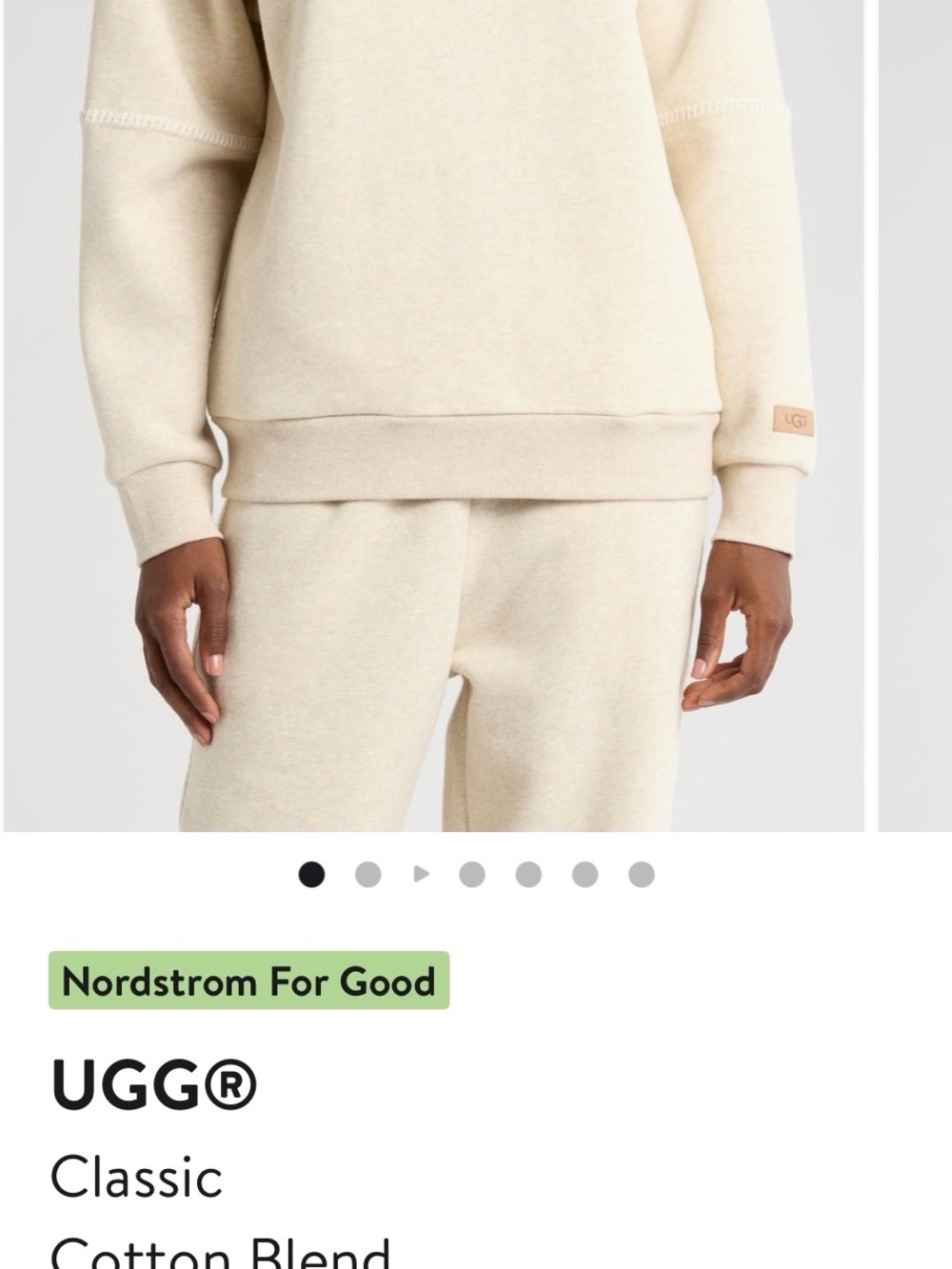 UGG Sand Heather Hoodie in Soft Sand